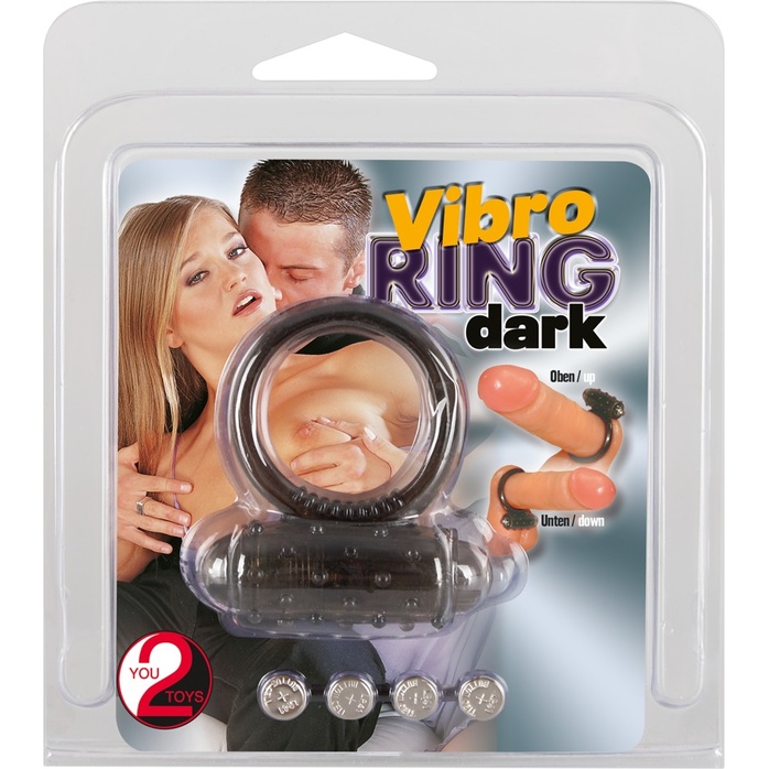 Дымчатое эрекционное виброкольцо Vibro Ring Dark - You2Toys. Фотография 5.
