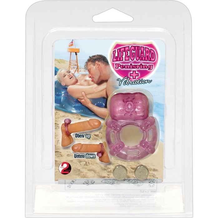 Фиолетовое виброкольцо Lifeguard Penisring - You2Toys. Фотография 3.