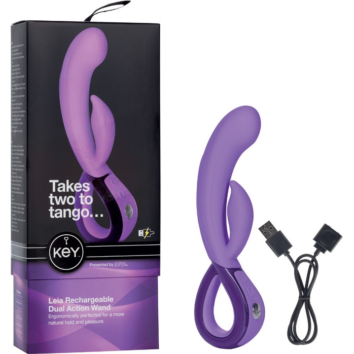 Фиолетовый вибратор Хай-Тек LEIA - Key. Фотография 3.