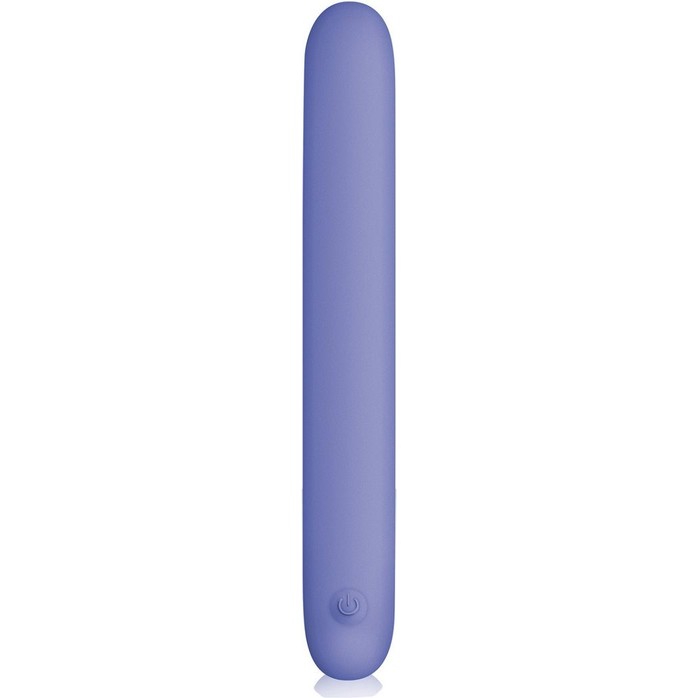 Голубой плоский гнущийся вибромассажер Serenity - 20,3 см - Silicone Vibe Massagers. Фотография 2.
