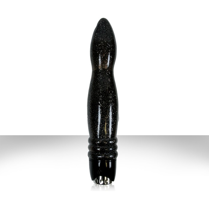 Чёрный вибромассажер Starlight Gems Vela Vibrating Massager - 20,3 см - Starlight Gems. Фотография 2.