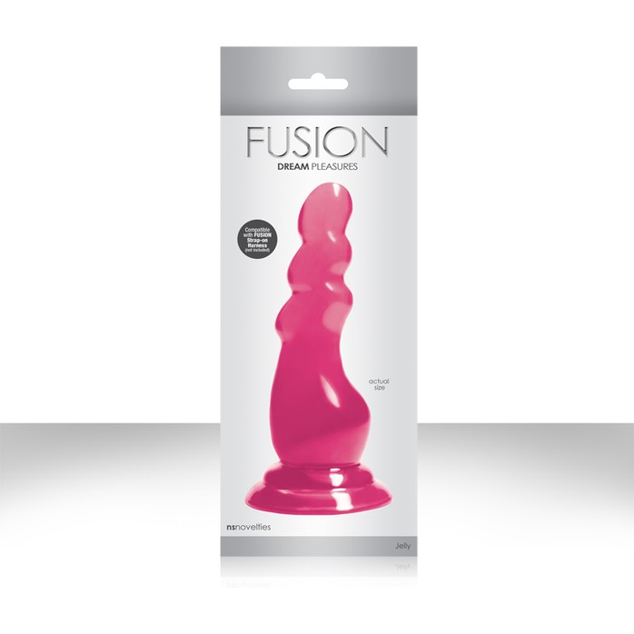 Розовая елочка-насадка Fusion Pleasure Dongs - 15,2 см - Fusion. Фотография 3.