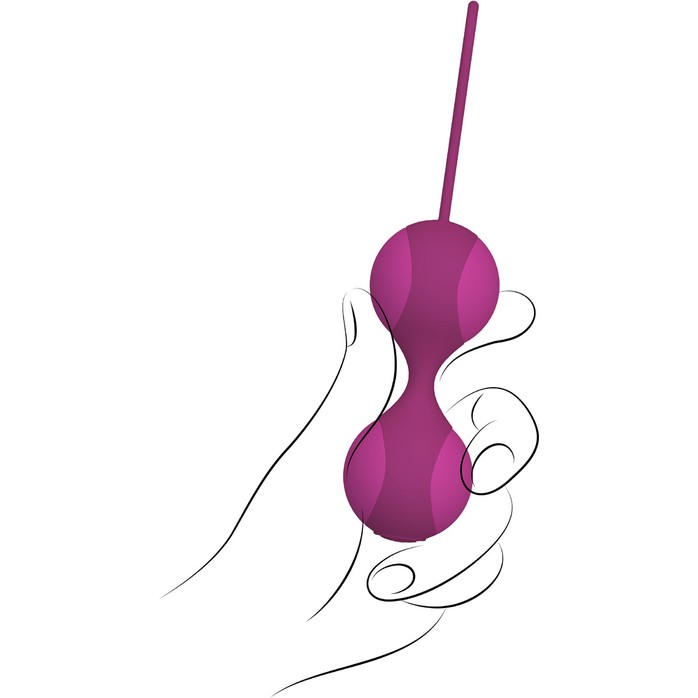 Розовые вагинальные шарики дуэт STELLA II со сменным грузом - Key