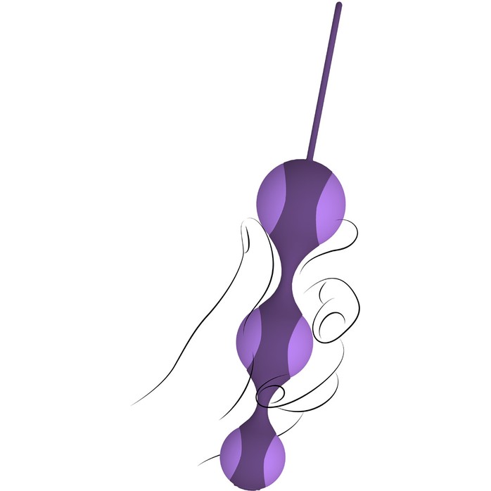 Фиолетовые вагинальные шарики трио STELLA III - Key