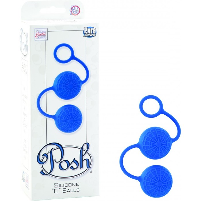 Голубые вагинальные шарики Posh O Balls - Posh. Фотография 2.