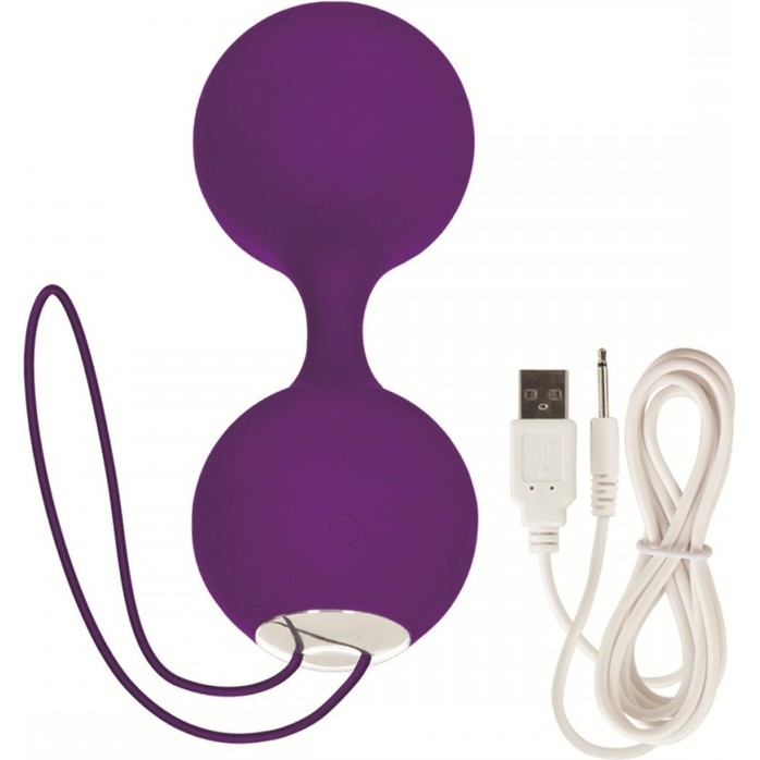 Фиолетовые вагинальные шарики Embrace с вибрацией - Embrace
