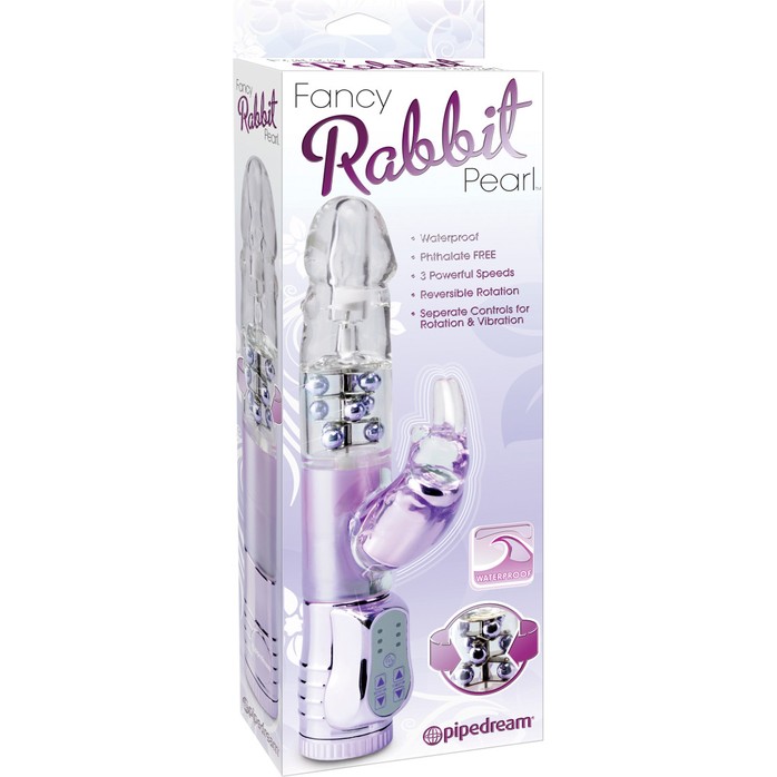Вибратор хай-тек Fancy Rabbit Pearl - 25 см - Pipedream Products. Фотография 3.