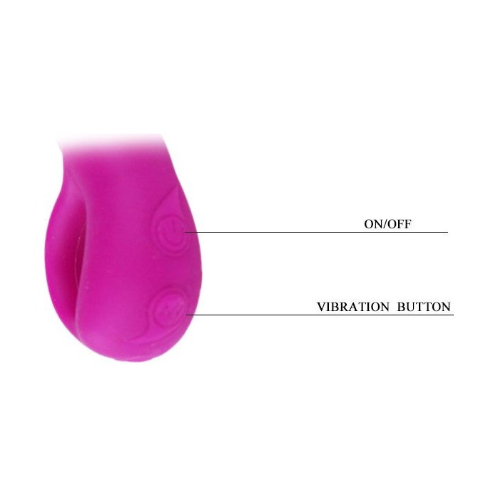 Перезаряжаемый вибратор Audding с клиторальным отростком - 22,5 см - Pretty Love. Фотография 5.