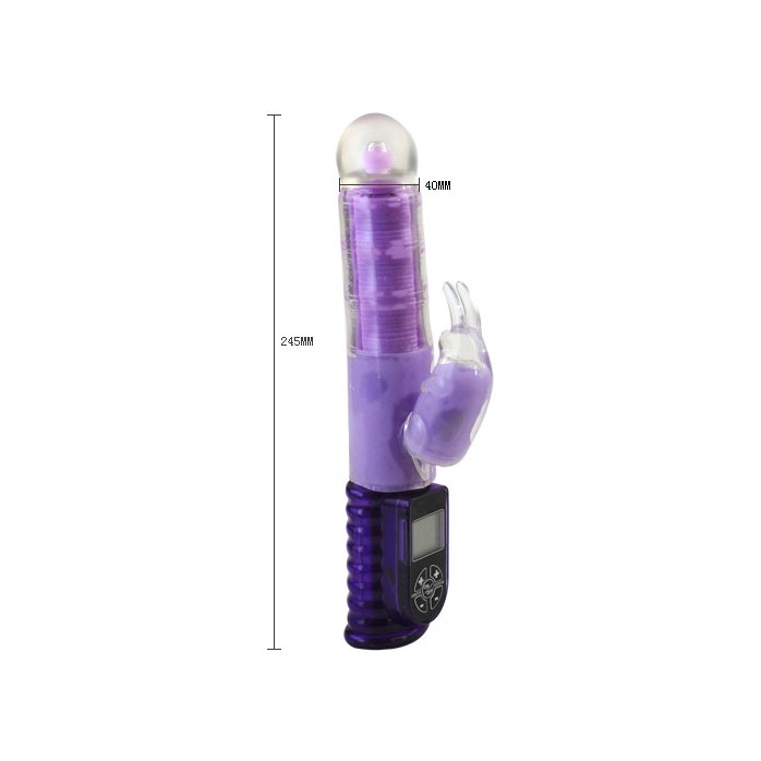 Фиолетовый вибратор хай-тек Love Gift - 24,5 см. Фотография 2.