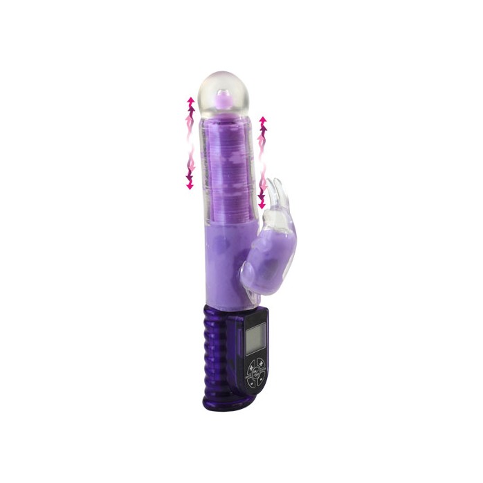 Фиолетовый вибратор хай-тек Love Gift - 24,5 см. Фотография 3.