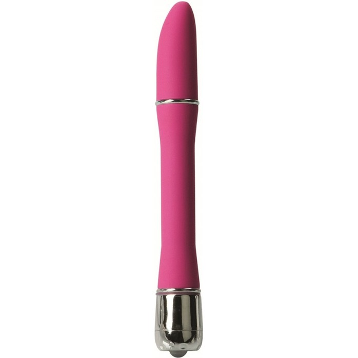 Розовый гладкий вибратор Lulu Satin Touch Vibe - 15 см - Hard Vibes