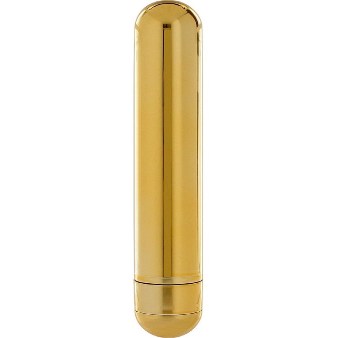 Золотистый вибратор PURE GOLD EXCITEMENT VIBE MEDIUM - 15 см - Basics