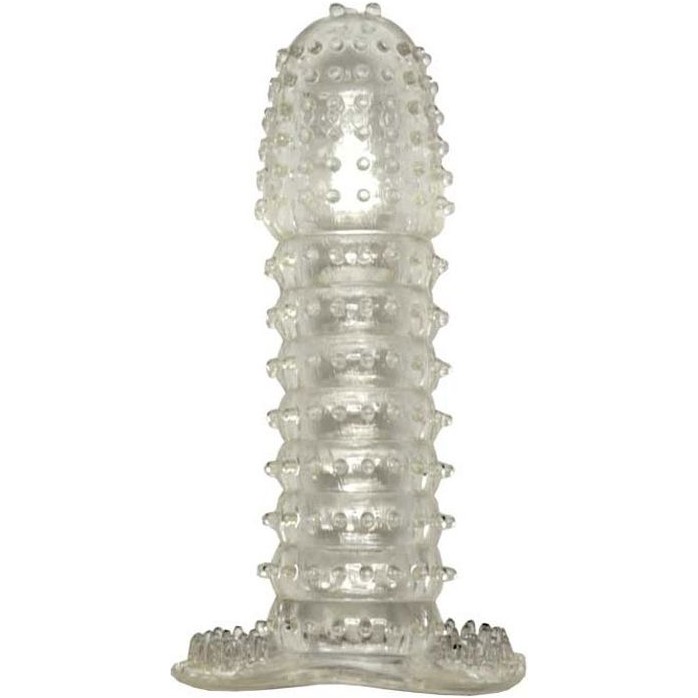 Прозрачная насадка с шипиками Cristal Condom - 12,5 см