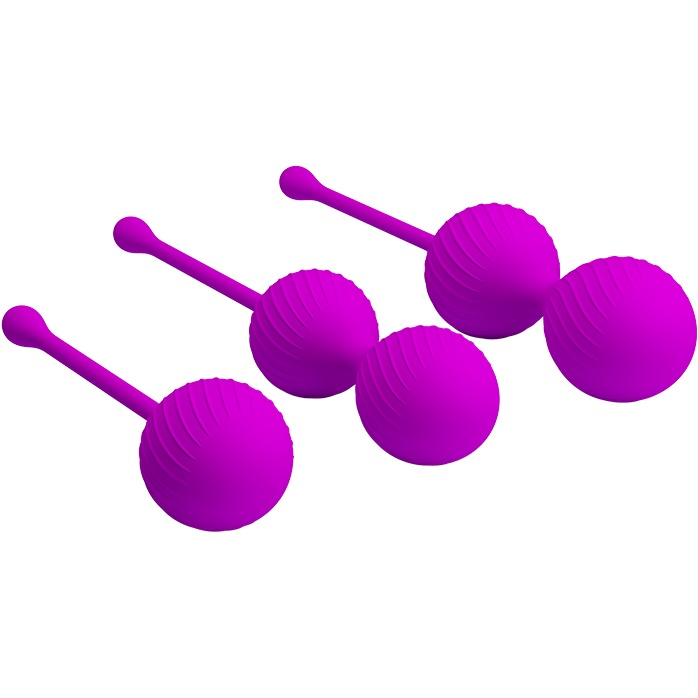 Набор лиловых вагинальных шариков Kegel Ball - Pretty Love. Фотография 3.