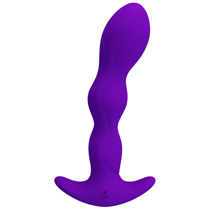 Фиолетовый анальный стимулятор простаты с вибрацией Yale - 14,5 см - Pretty Love. Фотография 2.