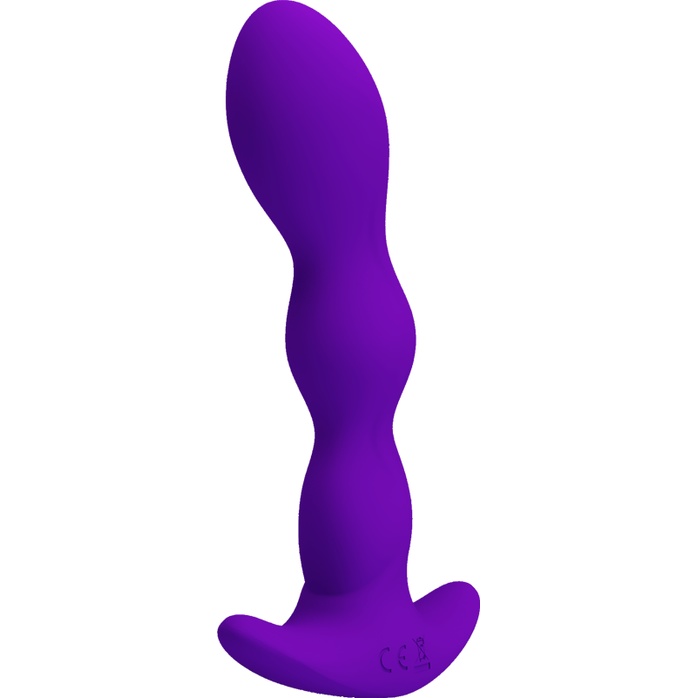 Фиолетовый анальный стимулятор простаты с вибрацией Yale - 14,5 см - Pretty Love