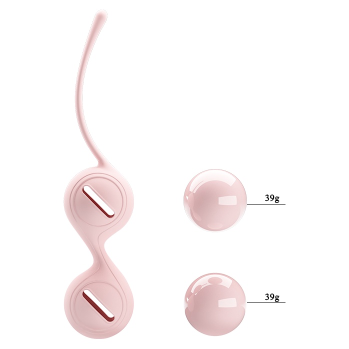 Нежно-розовые вагинальные шарики на сцепке Kegel Tighten Up I - Pretty Love. Фотография 5.
