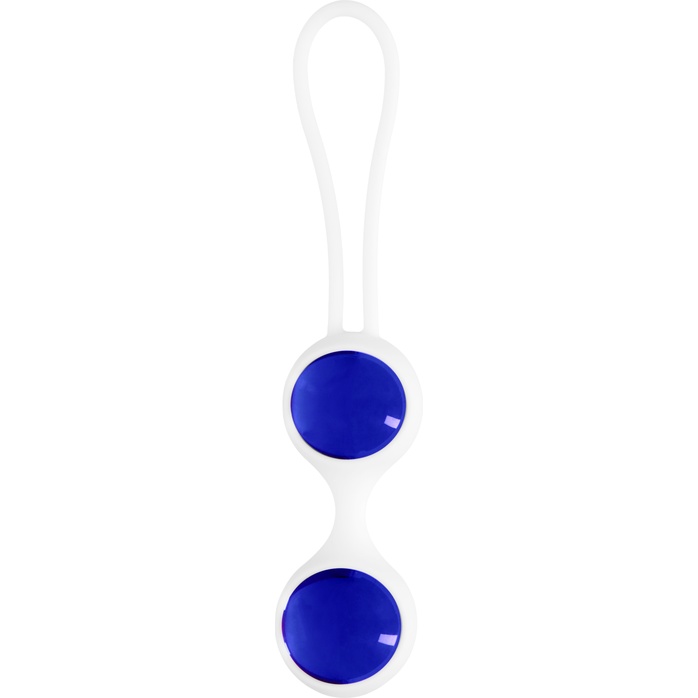 Синие вагинальные шарики Ben Wa Small в белой оболочке - Chrystalino. Фотография 2.