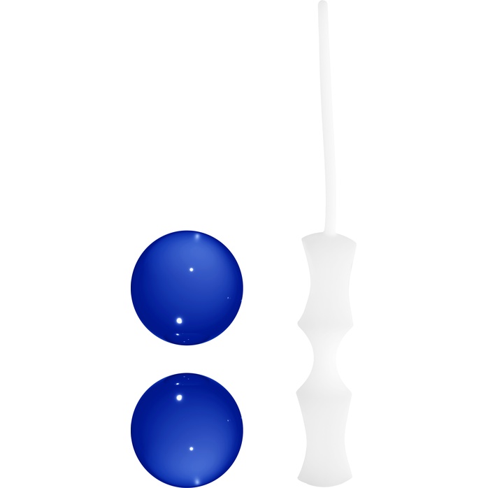 Синие вагинальные шарики Ben Wa Small в белой оболочке - Chrystalino. Фотография 4.
