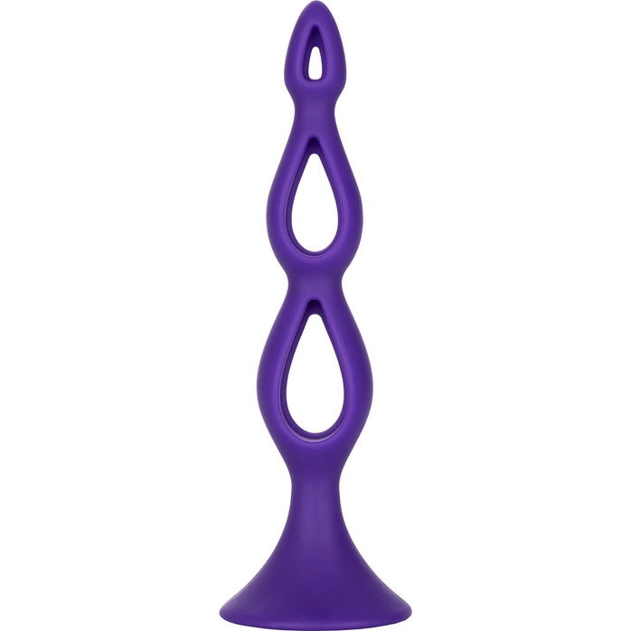 Фиолетовая анальная елочка Silicone Triple Probe - 14,5 см - Booty Call
