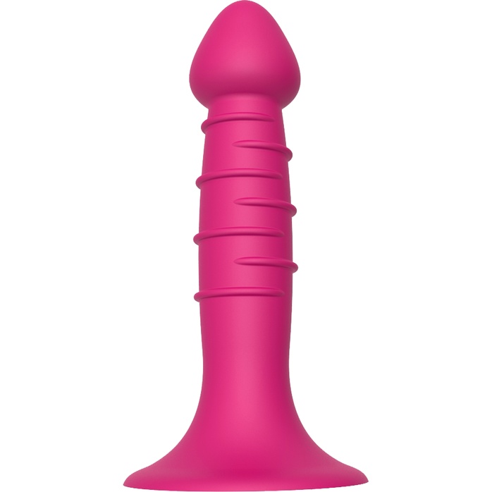 Розовая анальная пробка-фаллос SPIRAL PLUG - 13,5 см - Cheeky Love