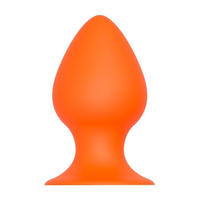 Оранжевая анальная пробка PLUG WITH SUCTION CUP - 13,4 см. - Bootyful