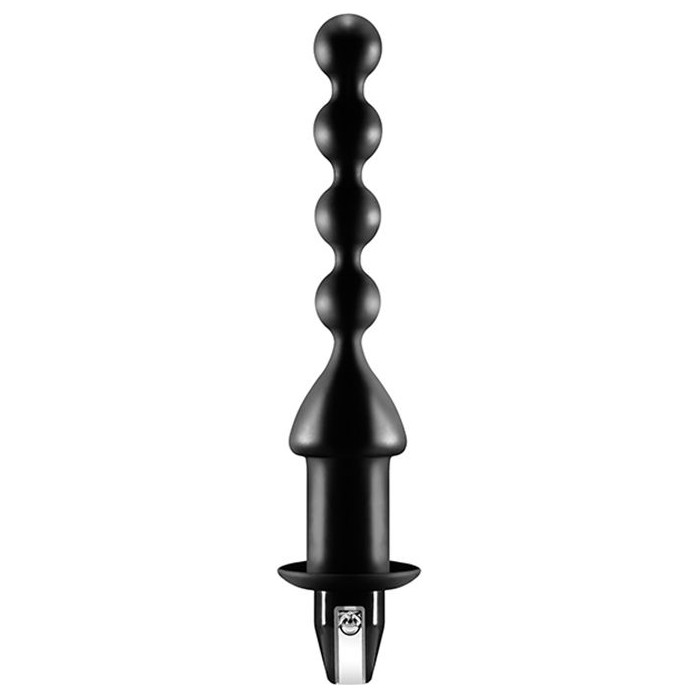 Черный анальный вибростимулятор-елочка - 13 см