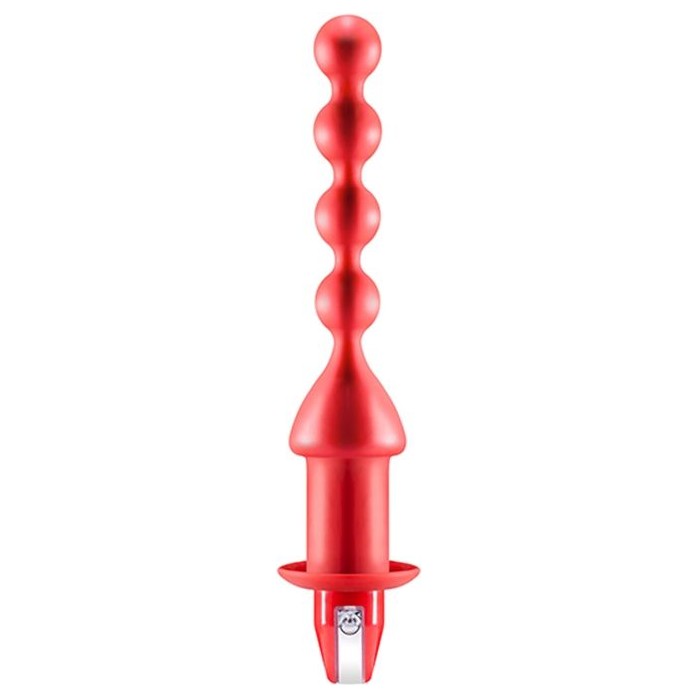 Красный анальный вибростимулятор-елочка - 13 см