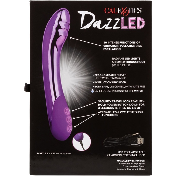 Фиолетовый вибратор Vibrance для стимуляции точки G - DazzLED. Фотография 9.