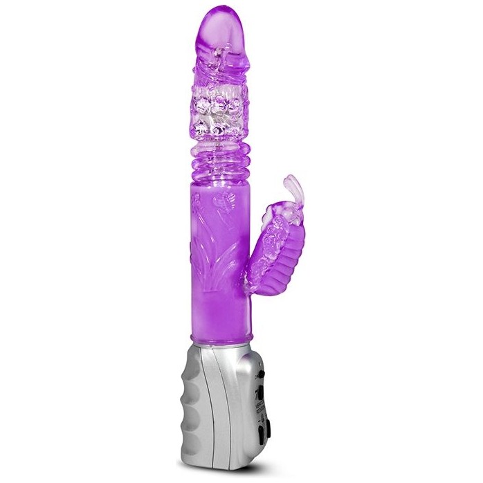 Фиолетовый вибромассажер Butterfly Stroker - 29,8 см - Sexy Things