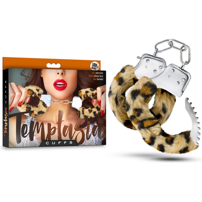 Леопардовые игровые наручники Cuffs - Temptasia. Фотография 6.