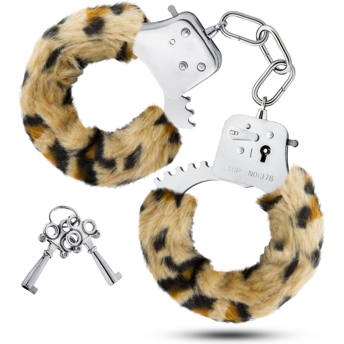 Леопардовые игровые наручники Cuffs - Temptasia