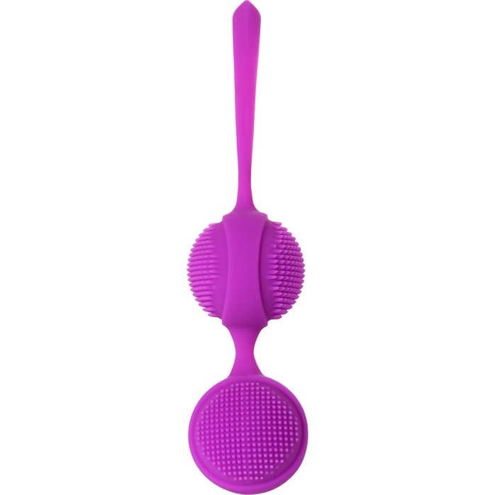 Фиолетовые вагинальные шарики с ресничками JOS NUBY. Фотография 4.