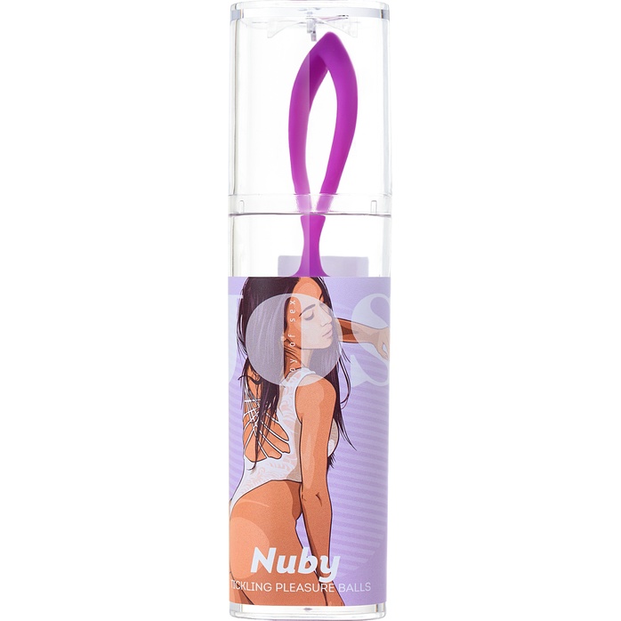 Фиолетовые вагинальные шарики с ресничками JOS NUBY. Фотография 5.