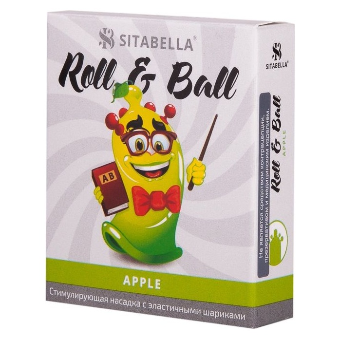 Стимулирующий презерватив-насадка Roll Ball Apple - Sitabella condoms