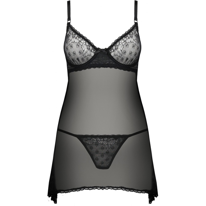 Полупрозрачная сорочка на тонких бретелях Velia. Фотография 4.