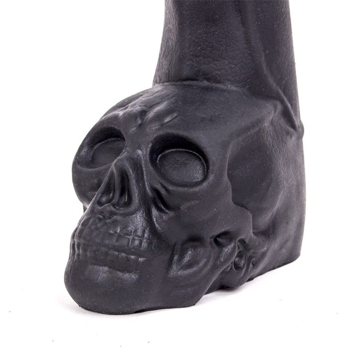 Черный фаллоимитатор-гигант с черепом Cock with Skull - 28 см. Фотография 2.
