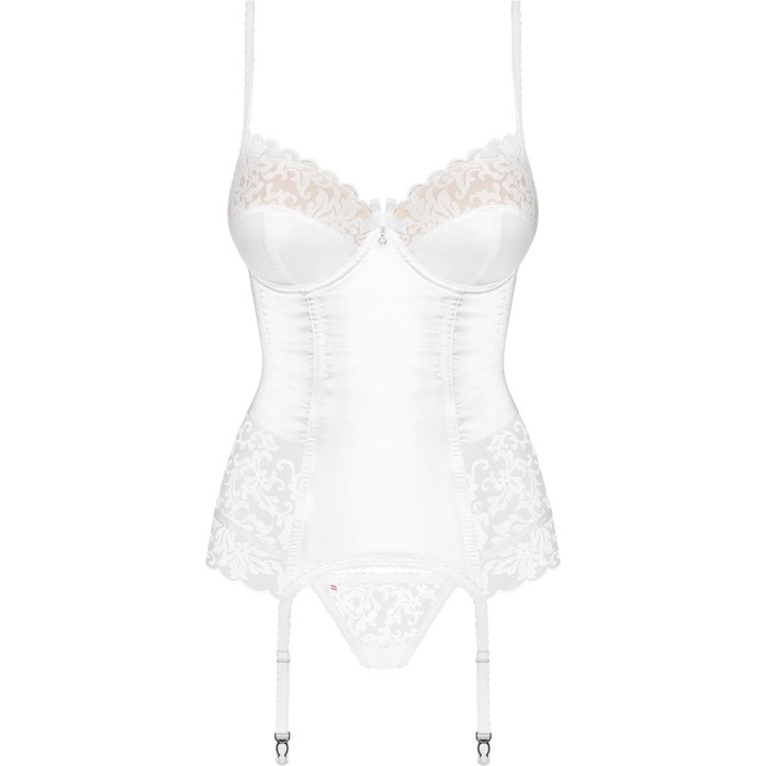 Соблазнительный атласный корсаж с вышивкой - Sexy. Фотография 3.