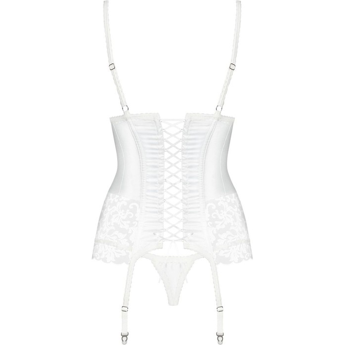 Соблазнительный атласный корсаж с вышивкой - Sexy. Фотография 4.