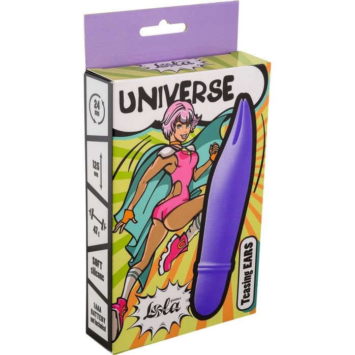 Фиолетовый мини-вибратор Universe Teasing Ears - 12,5 см - Universe. Фотография 3.