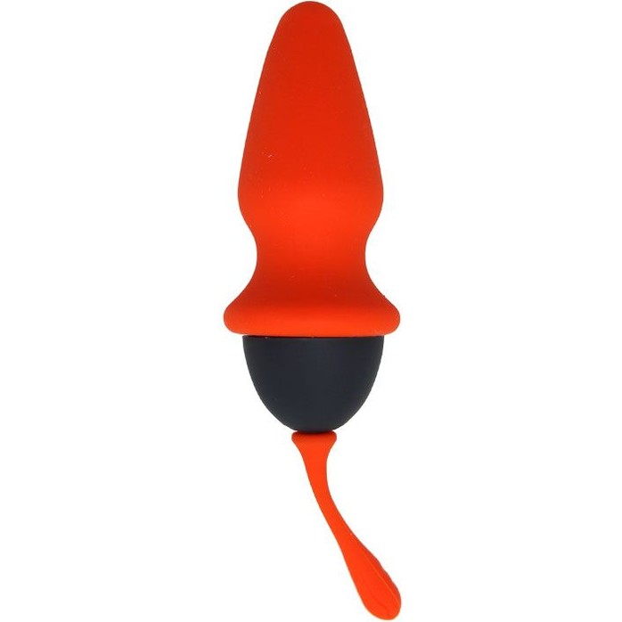 Оранжево-черная анальная пробка - 8 см
