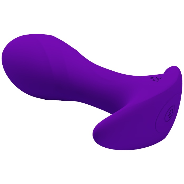 Фиолетовая анальная втулка с вибрацией - 10,5 см - Pretty Love. Фотография 3.
