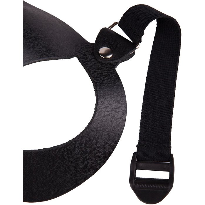 Чёрная кожаная маска с длинными ушками - BDSM accessories. Фотография 7.