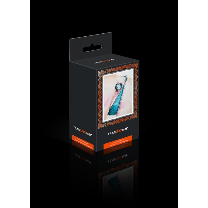 Серебристая анальная пробка с сиреневым кристаллом-сердцем - 7 см.. Фотография 4.