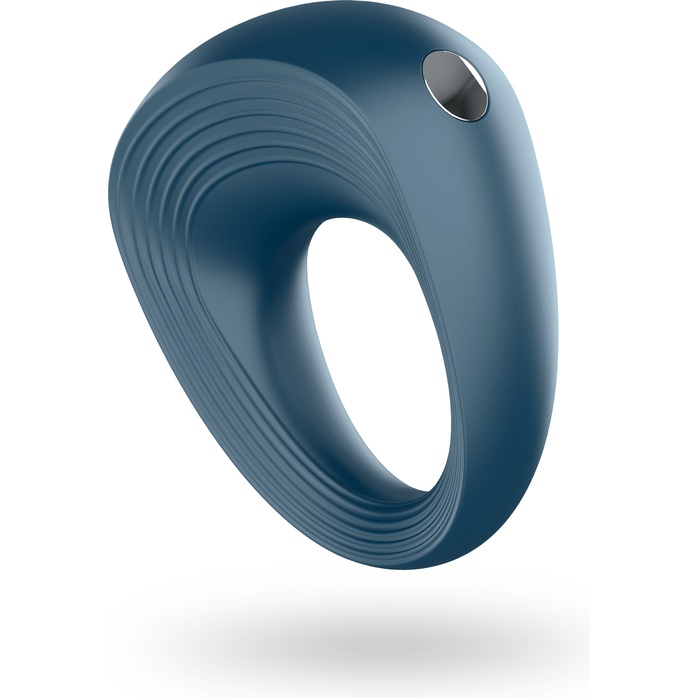 Синее эрекционное кольцо на пенис Satisfyer Power Ring. Фотография 3.
