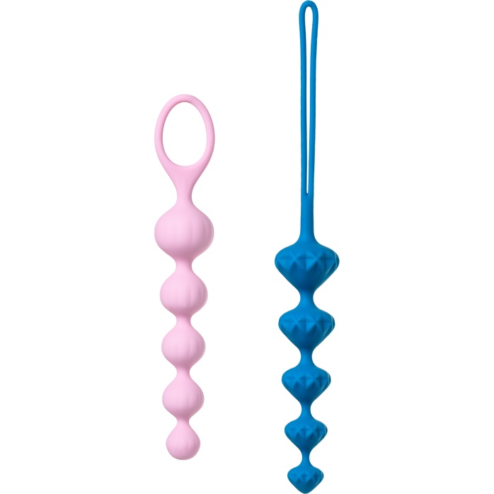 Набор из 2 цветных анальных цепочек Satisfyer Love Beads