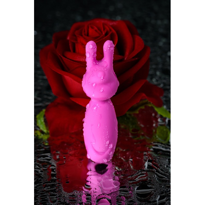 Розовый мини-вибратор Eromantica PUSS с ушками - 8,5 см. Фотография 7.