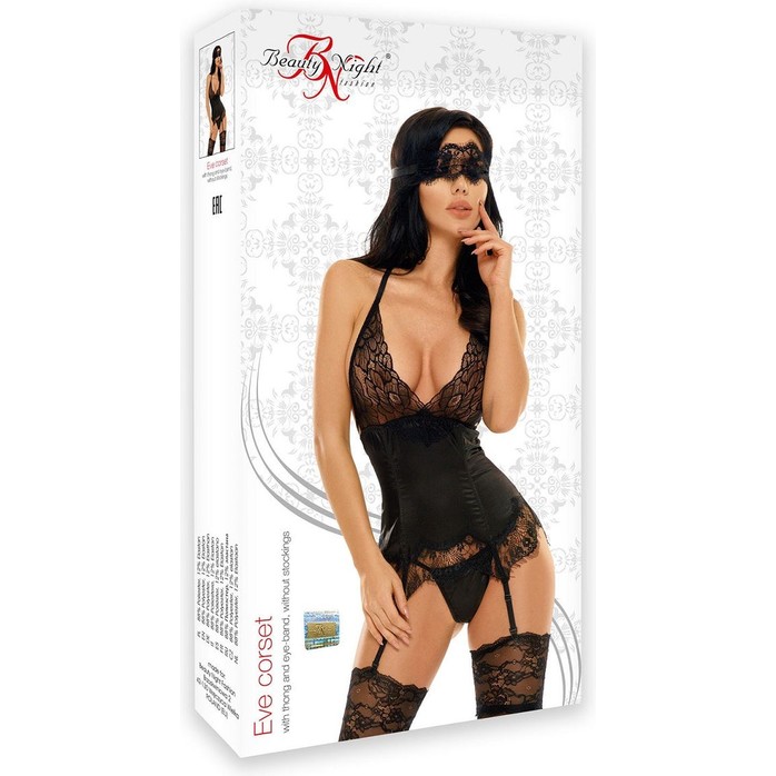 Соблазнительный корсаж Eve с кружевом. Фотография 3.