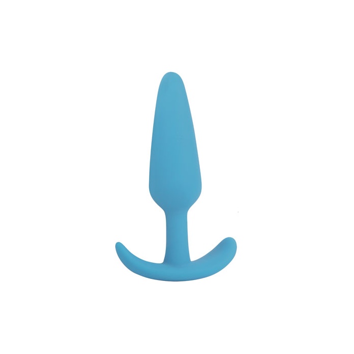 Голубая анальная втулка - 9,5 см - SWEET TOYS