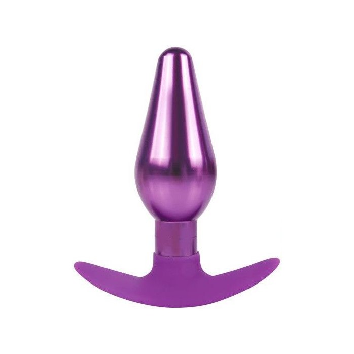 Фиолетовая анальная каплевидная втулка - 10,9 см - IRON LOVE